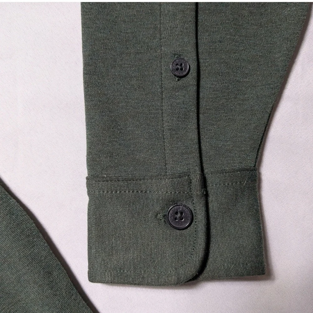 Fuzzy's Vodka x Brooks Brothers Men Medium Mock Neck Pullover Olive Green EUC